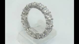 4.8CT Platinum Round diamond eternity wedding band ring round Sz8 - 25326