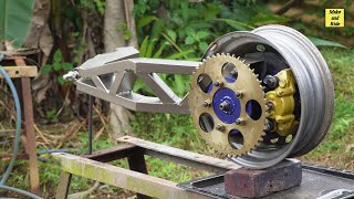 2WD Motorcycle Rear Single side Swing arm and Hub making