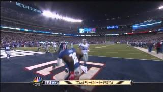 NY Giants vs Dallas Cowboys | 1/1/2012 | Manning's 2nd Touchdown