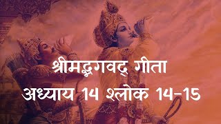 भगवद गीता अध्याय 14 श्लोक 14 -15 | Bhagavad Gita Adhyay 14 Shlok 14 -15 | Bhagavan Uvacha