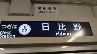 名古屋市交通局名古屋市営地下鉄名城線２０００形液晶ディスプレイＬＣＤ次は日比野です日立製作所２０００形２１１１Ｈです