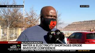 Water and electricity shortages erode investor confidence in Maluti-A-Phofung Municipality
