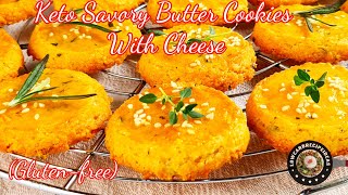 HOW TO MAKE KETO SAVORY BUTTER COOKIES WITH CHEESE | SUPER EASY | EGGLESS OPTION | FLAVORFUL