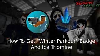 [Christmast Event, Survive and Kill the Killers in Area 51] How to get Winter Parkour Badge | Roblox