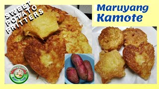 How to Cook Maruyang Kamote (Sweet Potato Fritters).Easy to Cook. Very Crunchy and Yummy...