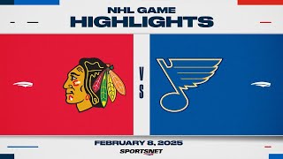 NHL Highlights | Blackhawks vs. Blues - February 8, 2025