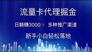 【完整教程】流量卡代理掘金 日躺赚3000+ 多种推广渠道 新手小白轻松落地