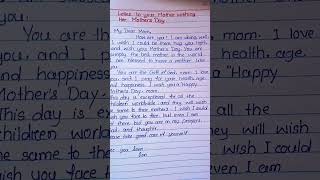 Mother's day letter writing l Mother's day best Wishes letter in English l