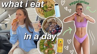 WHAT I EAT IN A DAY | realistic & healthy vegetarian meal ideas (vlog style) 🌱