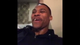A Very Happy Russell Westbrook Singing Children's Songs | 10/23/17