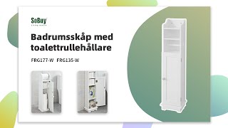 SoBuy Badrumsskåp med toalettrullehållare | Toalettrullehållare | Badrumsskåp golvstående | FRG177-W