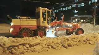 2台の除雪グレーダ \u0026 除雪ドーザ で、 圧雪を剥ぎ取る！