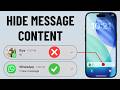 How to Hide WhatsApp Message Content on iPhone Lock Screen