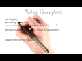 Method Description - Intro to Java Programming