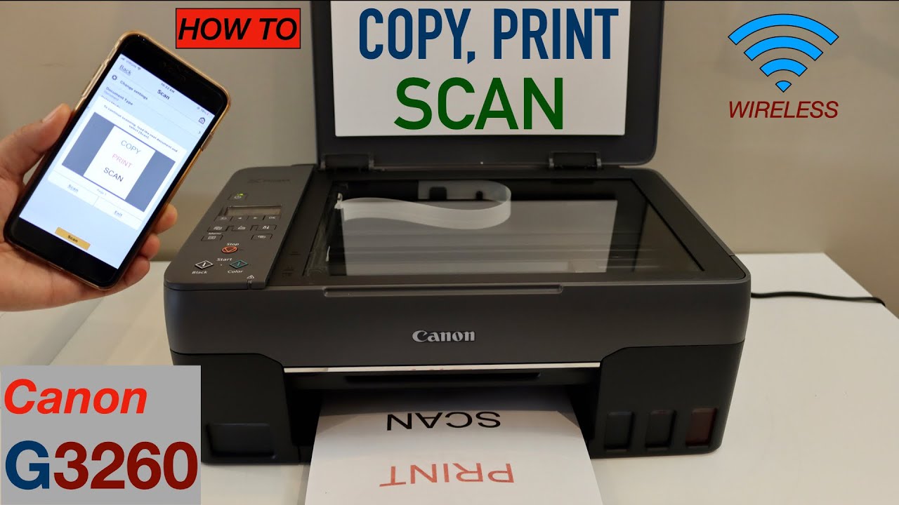 How To Scan, Print & Copy With Canon Pixma G3260 All-in-one Printer ...