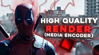High Quality 4k Render | After Effects - Media Encoder | Beginner Guide