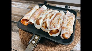 ［ホットサンドメーカー］餃子の皮で作るスティックピザ#shorts