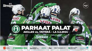 Bandyliiga 3.2.2024 kooste: Akilles - Veiterä