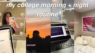 my college morning and night routine | freshman year