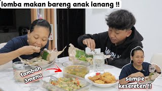 Download Mp3 Lomba makan nasi padang bareng anak Lanang