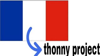 how to make French flag in thonny