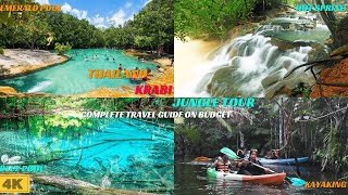 KRABI THAILAND LOW BUDGET TRAVEL TOUR GUIDE |EMERALD \u0026 BLUE POOL |HOT SPRING WATERFALL |KAYAKING DY4