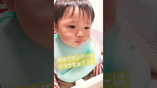 【離乳食】生後8ヶ月。レバーに挑戦！！モグモグゴックンが上手くなりました✨ #baby #cooking #cutebaby #food #赤ちゃん