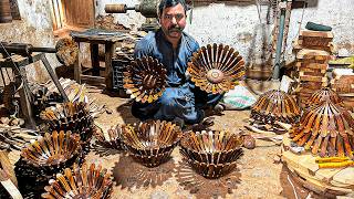 Masterful Woodworking! Transforming Wood into a Functional Spinning Basket – Amazing Skills!