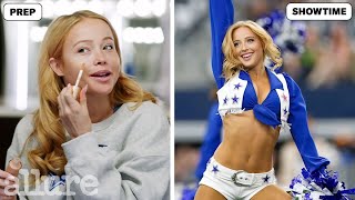 The Dallas Cowboys Cheerleaders Entire Beauty Routine for the Christmas Extravaganza | Allure