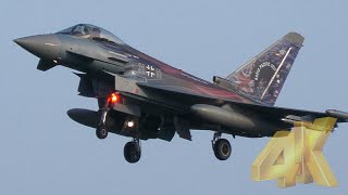 [4K保存版]日本初飛来！ド派手なユーロファイターがやってきた！ドイツ空軍総監自ら操縦 Luftwaffe/JASDF 航空自衛隊百里基地