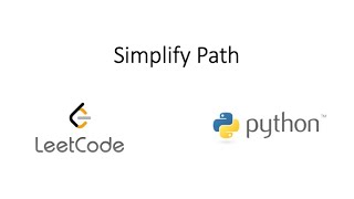 Leetcode - Simplify Path (Python)