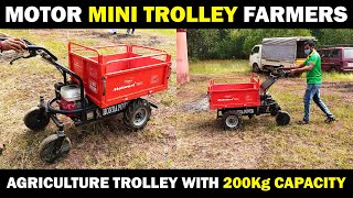 MOTOR MINI TROLLEY for Farmers | Agriculture Trolley with 200Kg Capacity