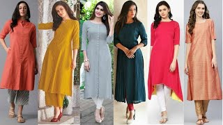 New Latest One Color Stylish Kurti Design 2020 || Single Color Designer Dress Ideas