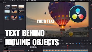 How To Add TEXT Behind OBJECTS In Davinci Resolve