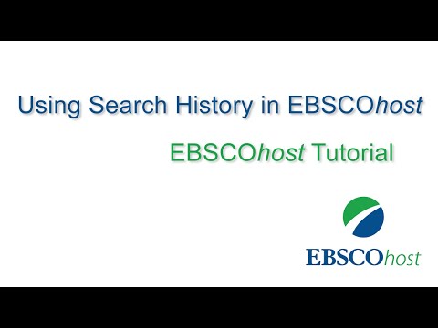 Using The EBSCOhost Search History - Tutorial - YouTube