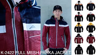 クシタニのK-2422 FULL MESH PARKA JACKET、フルメッシュパーカージャケット。