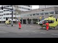 traumahelikopter landt in centrum tilburg.