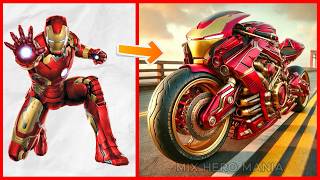 AVENGERS But SPORTS BIKE 💥 all Marvel \u0026 DC characters (2025) #avengers #superhero