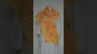 V자형 주름 스카프 5. V-shaped pleated scarf 5. #fashion #artwear #handdye #artfabric #silk