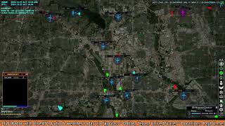 LIVE Air traffic \u0026 weather radar via SkyGlass. Dallas, Texas, United States