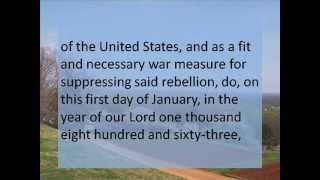 Emancipation Proclamation -- Hear and Read the Full Text -- Abraham Lincoln