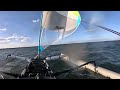 sailing tip explaining wind over tide in my hobie tandem island on westernport bay.