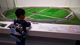 Controlling the model train at SCMAGLEV Railway Park Nagoya Japan