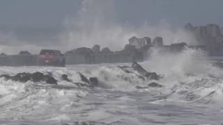 Driving on Humboldt Bay's North Jetty is Not Advised