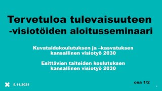 Tervetuloa tulevaisuuteen - visiotöiden aloitusseminaari