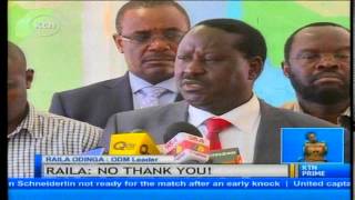 ODM leader Raila Odinga turn down calls to vie for the Homa Bay senatorial seat