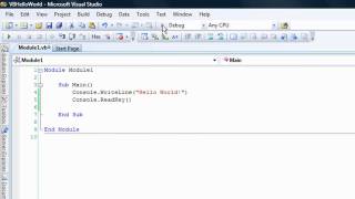VB.net Programming Hello World