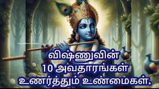 #krishna விஷ்ணுவின் 10 அவதாரங்கள் உணர்த்தும் உண்மைகள்.Vishnu 10 avataram🙏