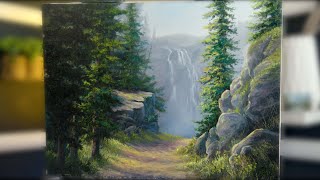 Waterfall Trail - Landscape Oil Painting