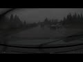 impatient pickup nearly sideswipes suv in the rain